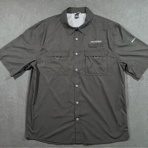 Field And Stream Fishing Shirt Mens Large Black Short Sleeve Vented Outdoor